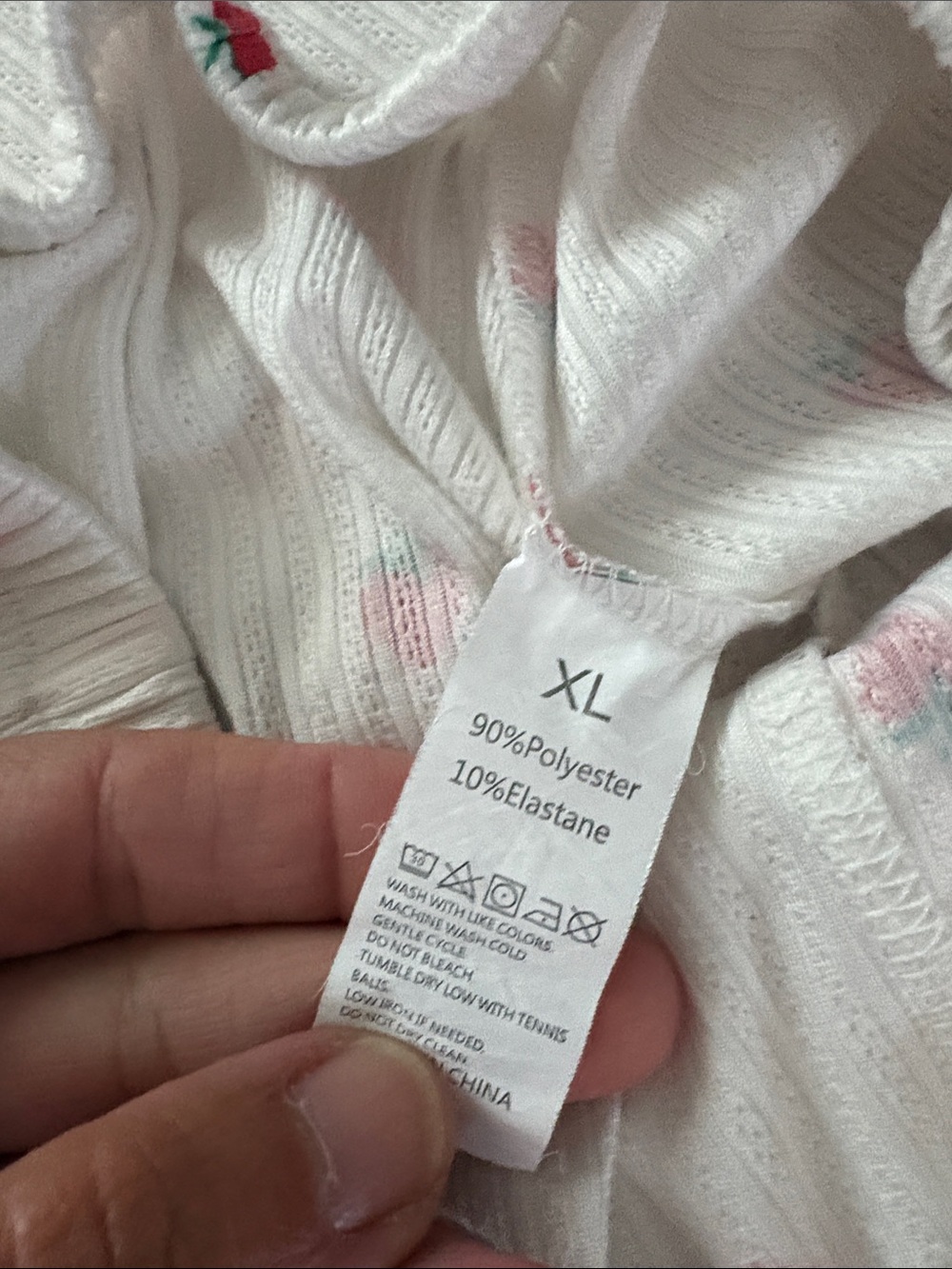 White Long-Sleeve strawberry  Print Pajama Set - Women's - Picture 7 of 9